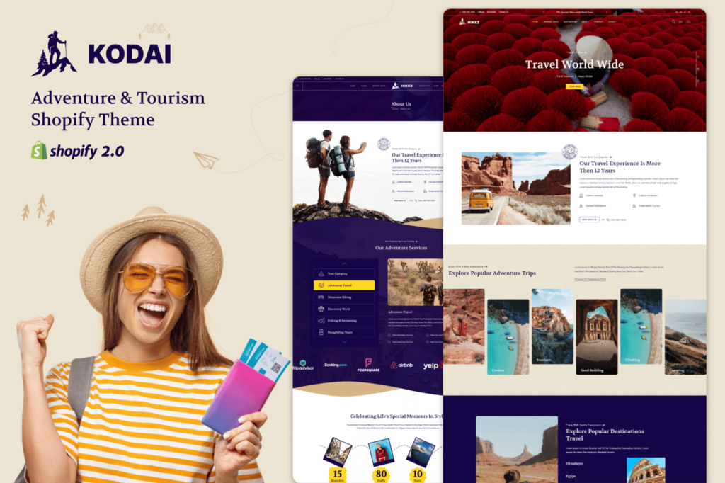 Kodai – Tema Shopify de viagens e turismo