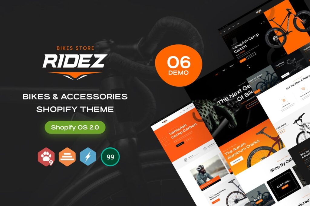 Ridez – Tema Shopify para bicicletas e acessórios OS 2.0