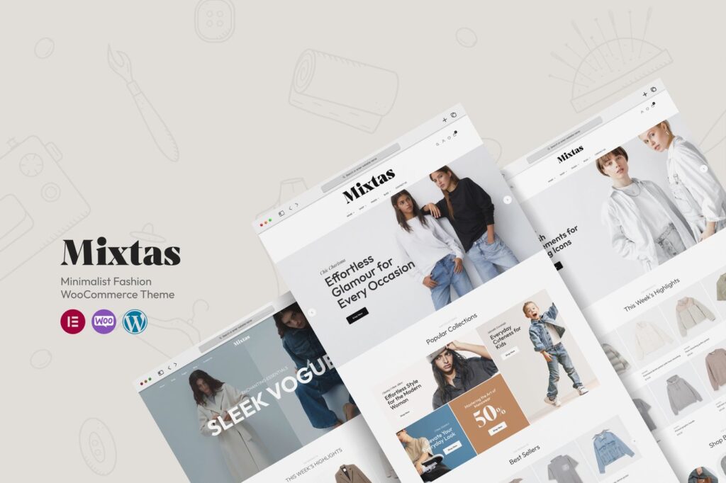 Mixtas – Tema WooCommerce de moda minimalista