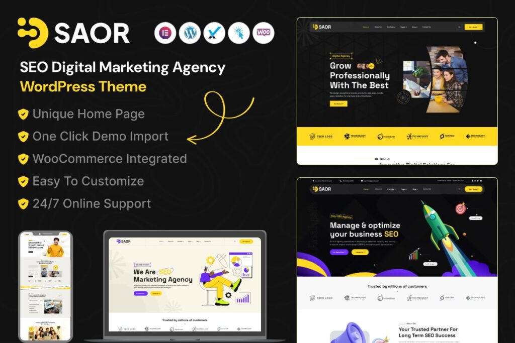 Saor – Tema WordPress para Agência de Marketing Digital e SEO